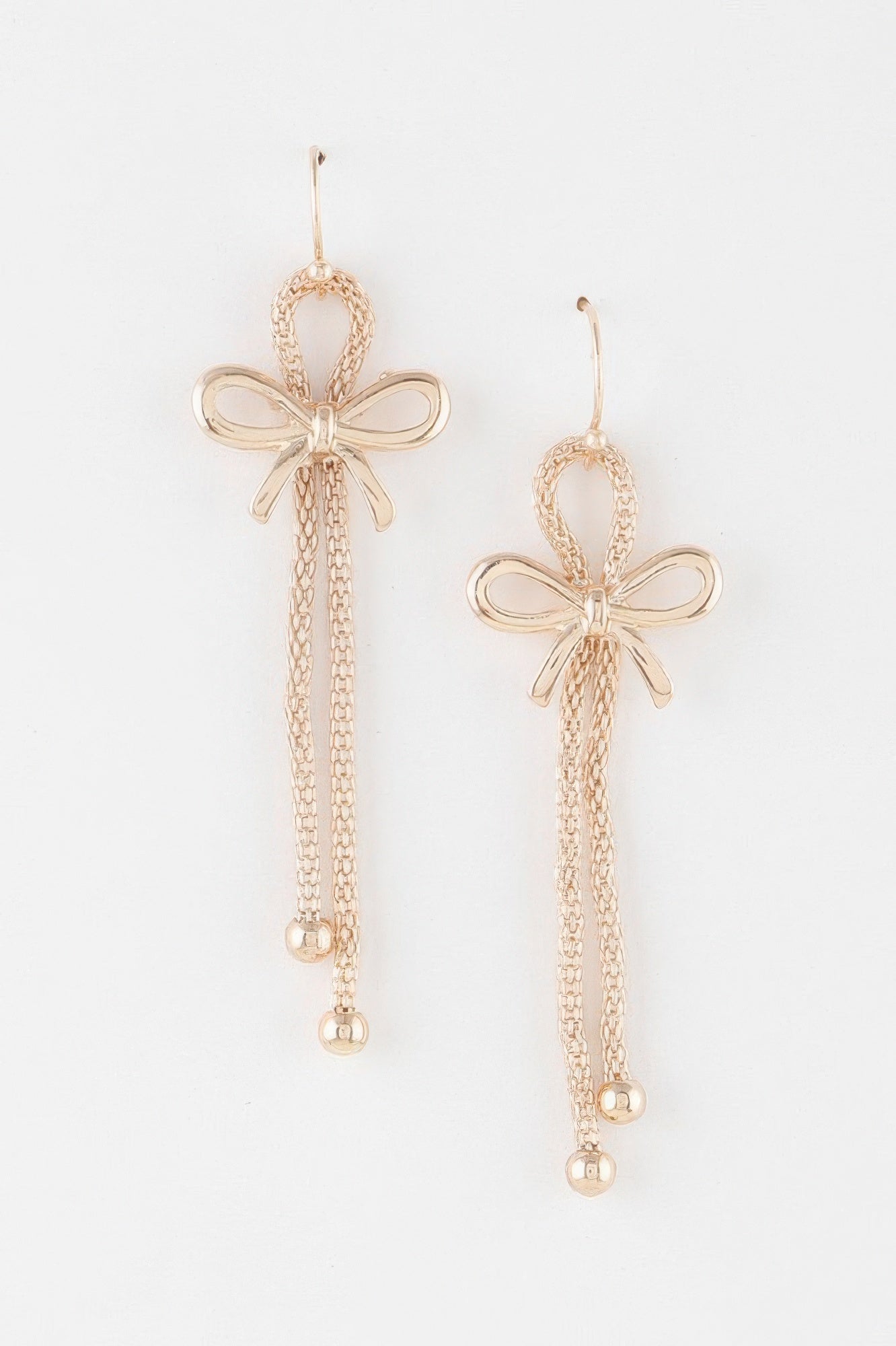 Boucles d'oreilles ruban chaînette