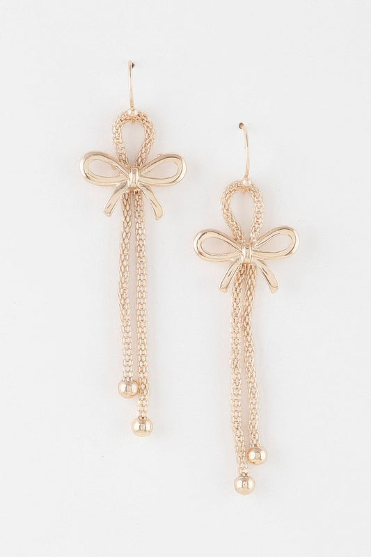 Boucles d'oreilles ruban chaînette