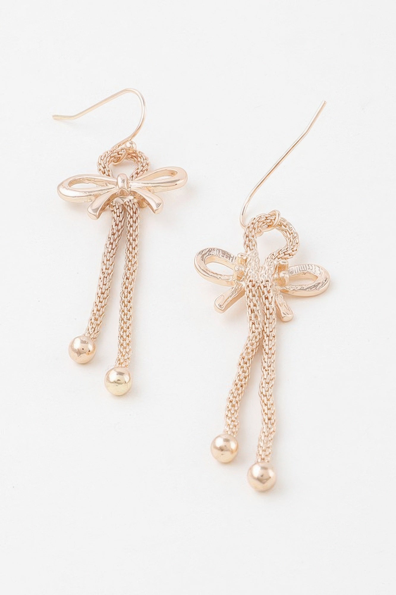 Boucles d'oreilles ruban chaînette
