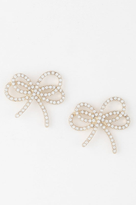 Boucles d'oreilles ruban doublement ornées