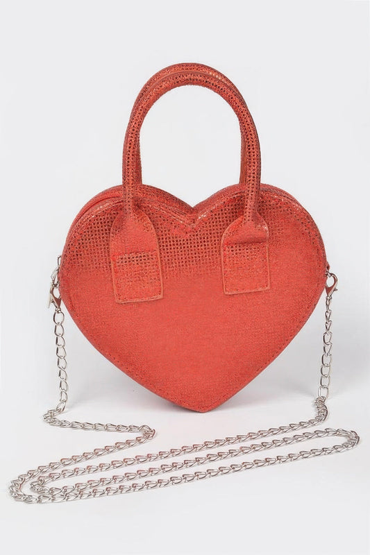 Greenwich Metallic Heart Crossbody Bag
