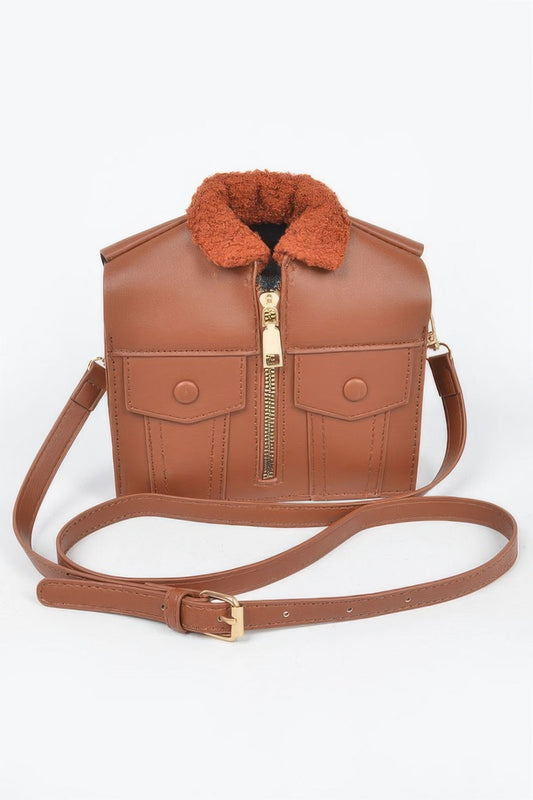 Cala Llentrisca Faux Fur Jacket Crossbody Bag