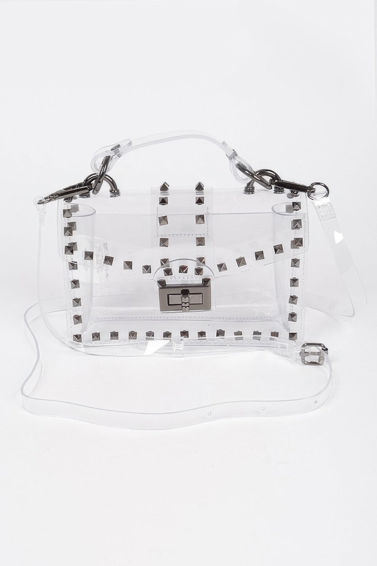 Georgia Studded Clear Handbag