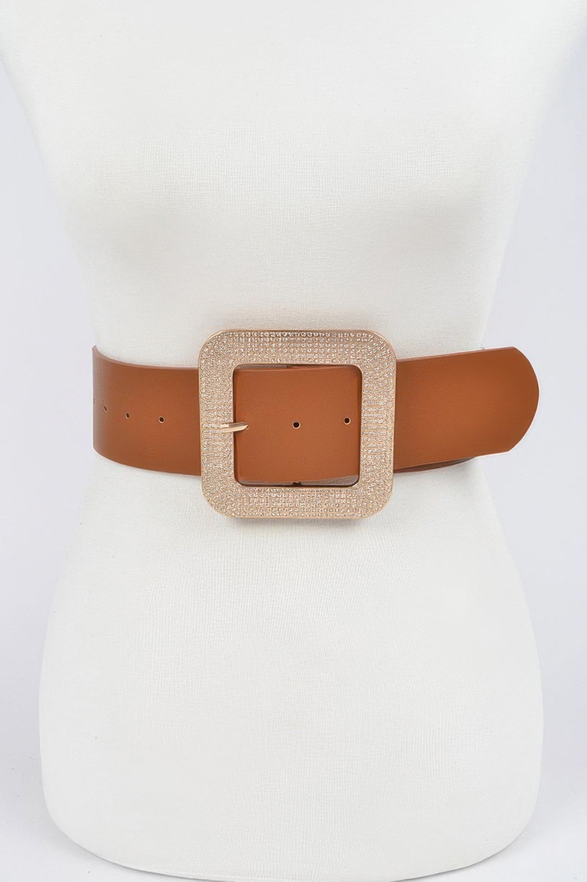Williamsburg Rhinestone Square Buckle Belt (Plus Size)
