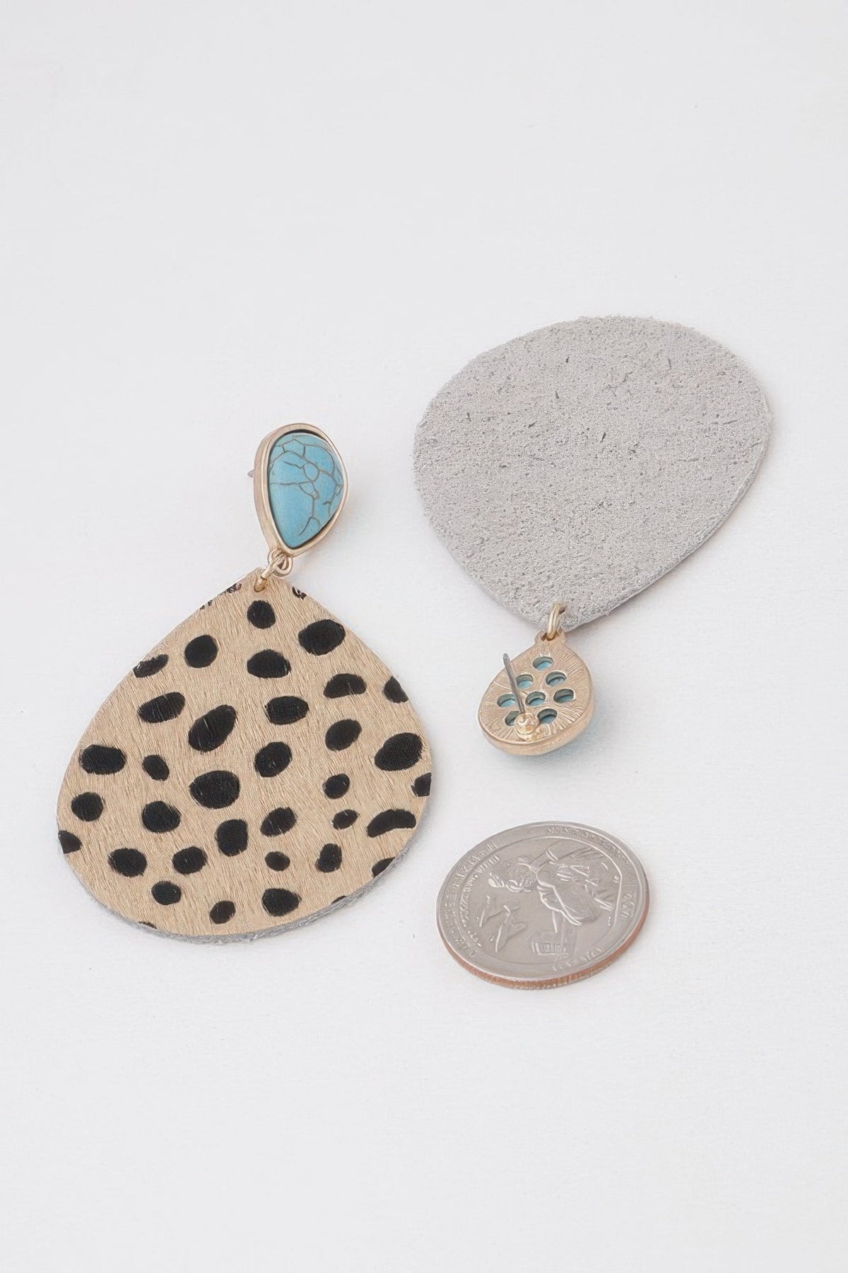Animal Print Teardrop Earrings