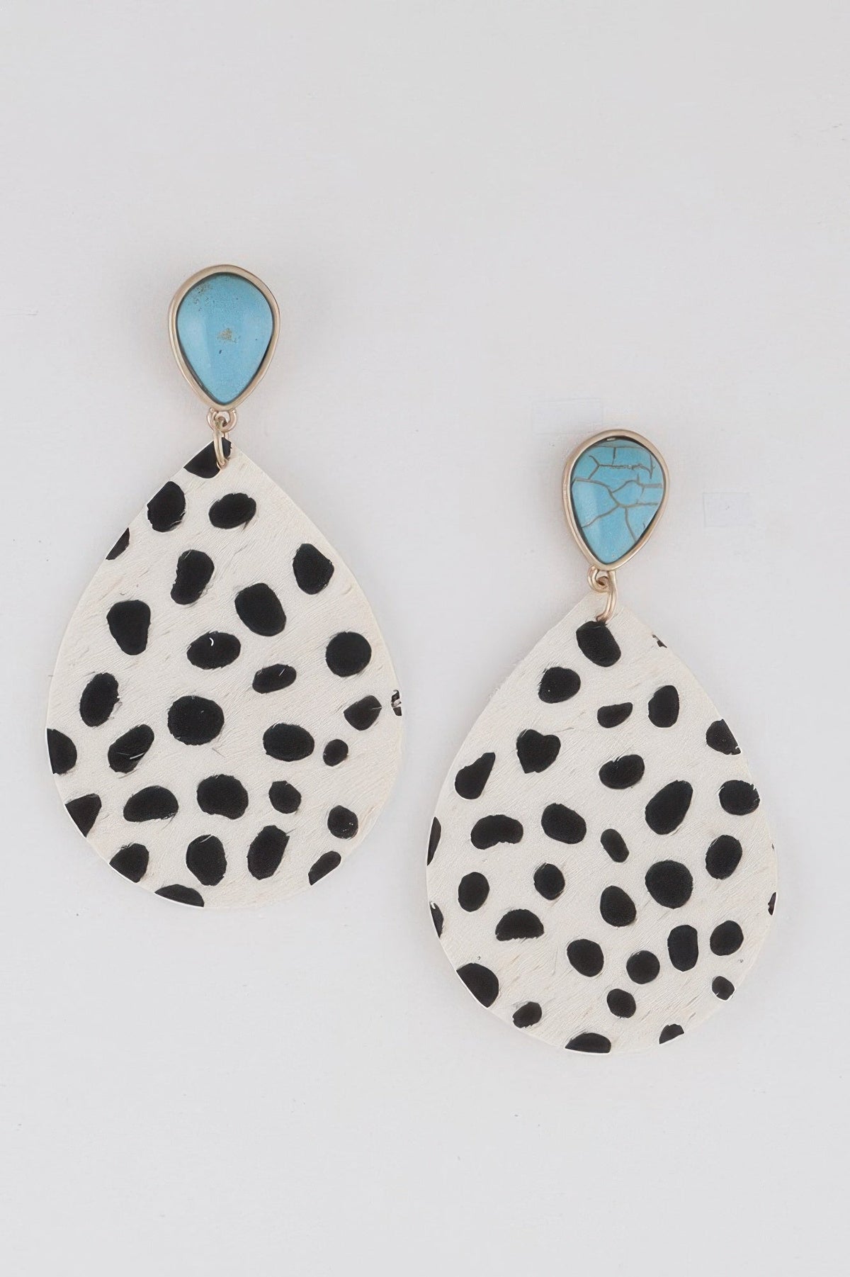 Animal Print Teardrop Earrings