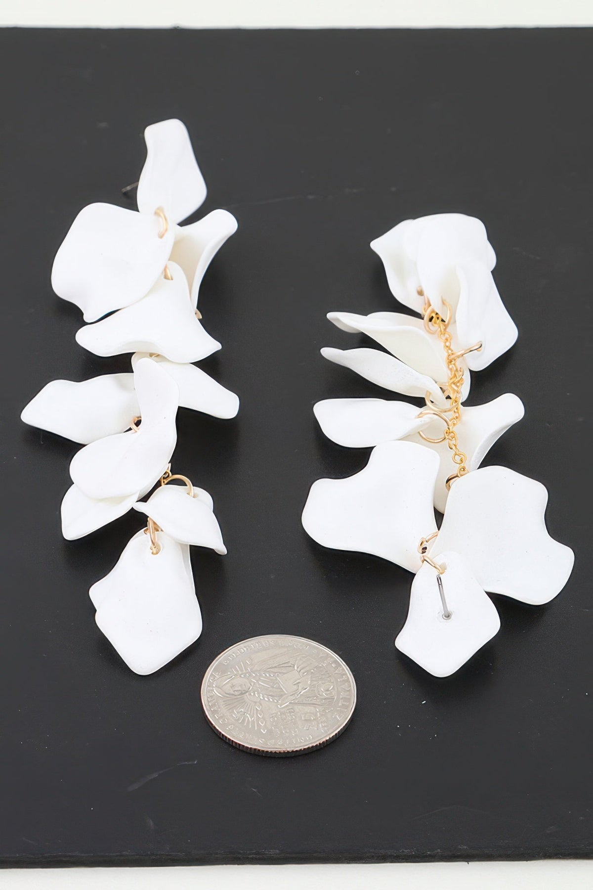 Floral Sculptural Bright Petal Blossom Drop Earrings