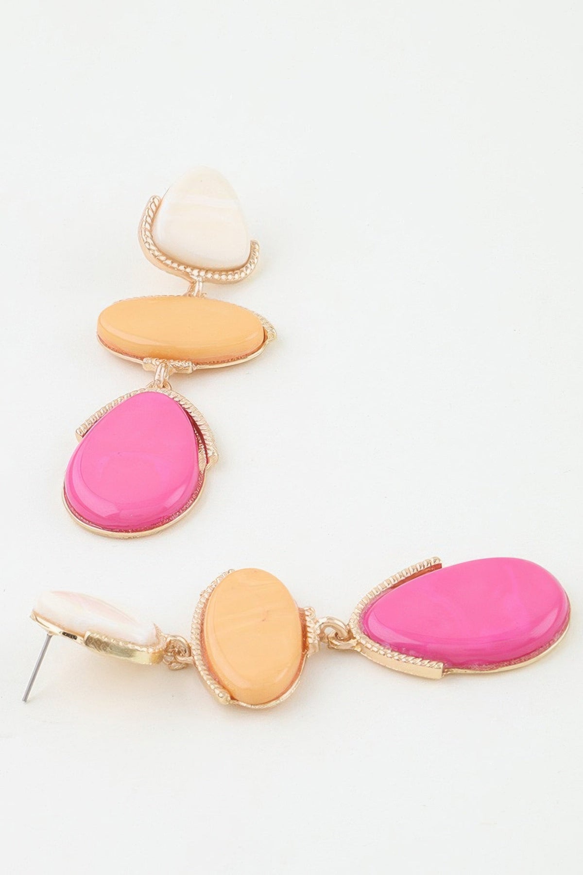 Vintage Cascade Retro Triple Stone Drop Earrings