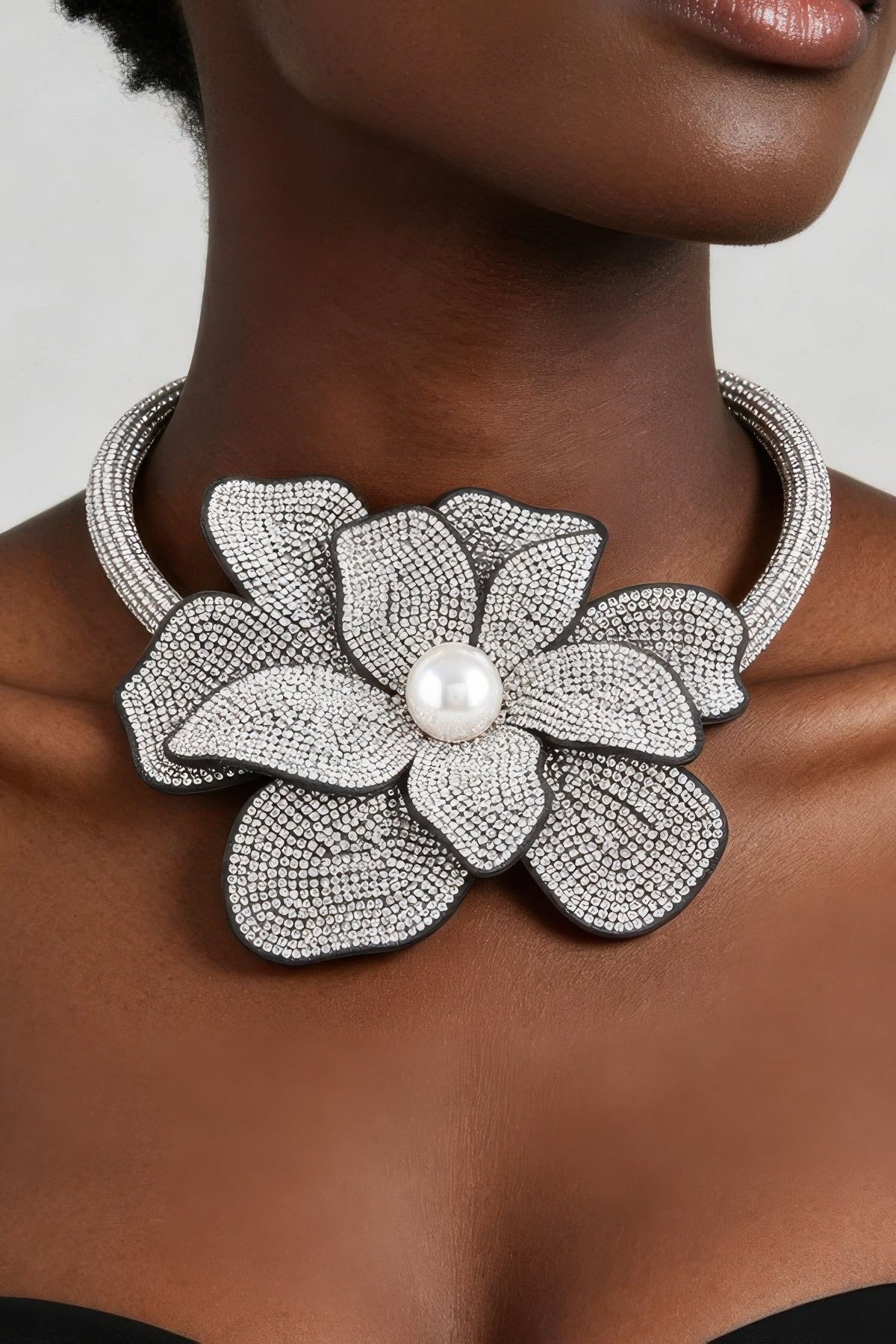 SoHo Bejeweled Bloom Choker Necklace