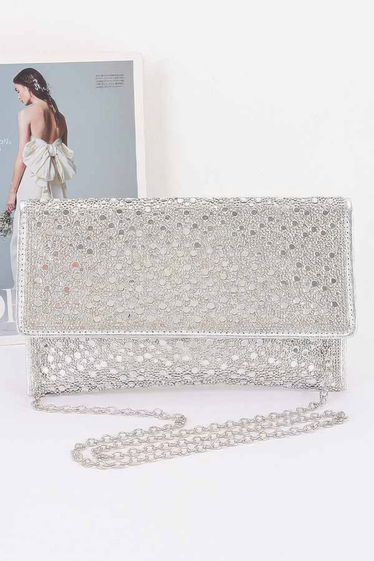 Rhinestone Envelope Clutch