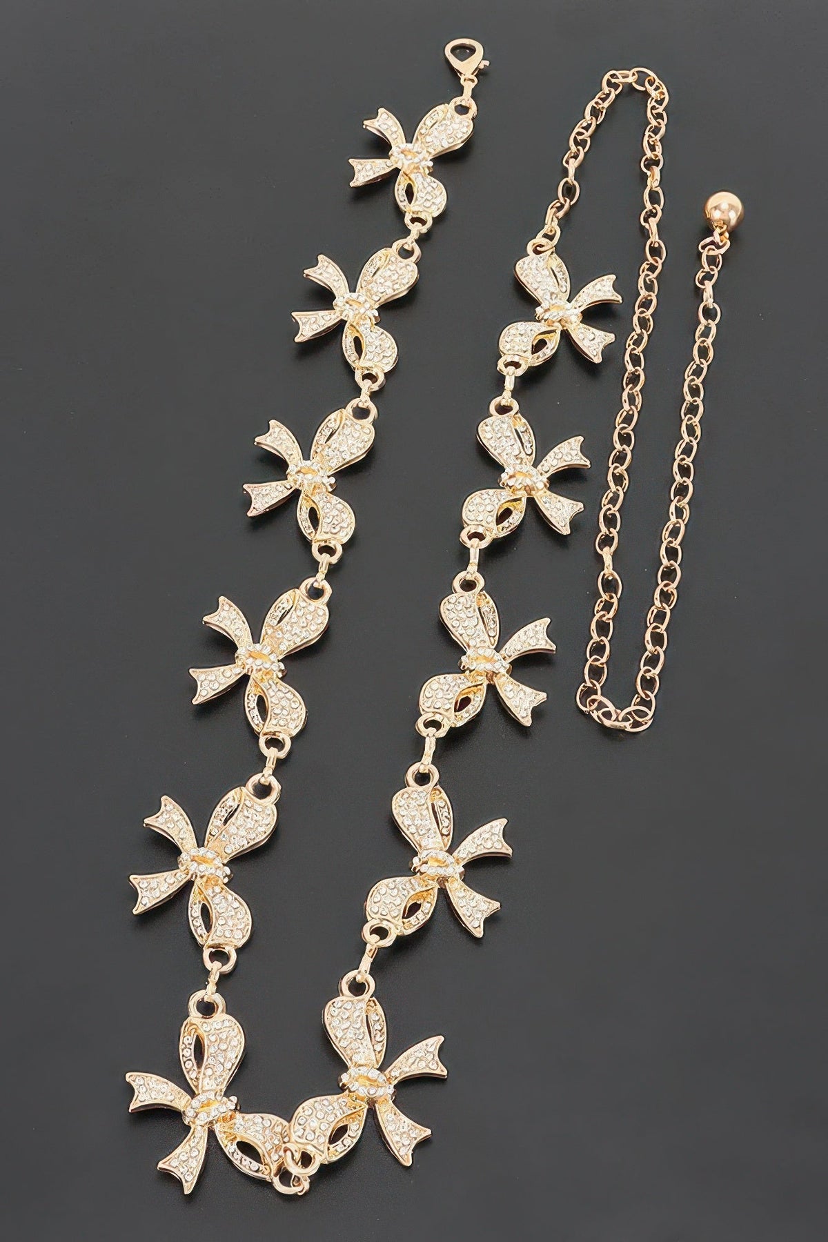 Flatiron Bow Charm Chain Belt