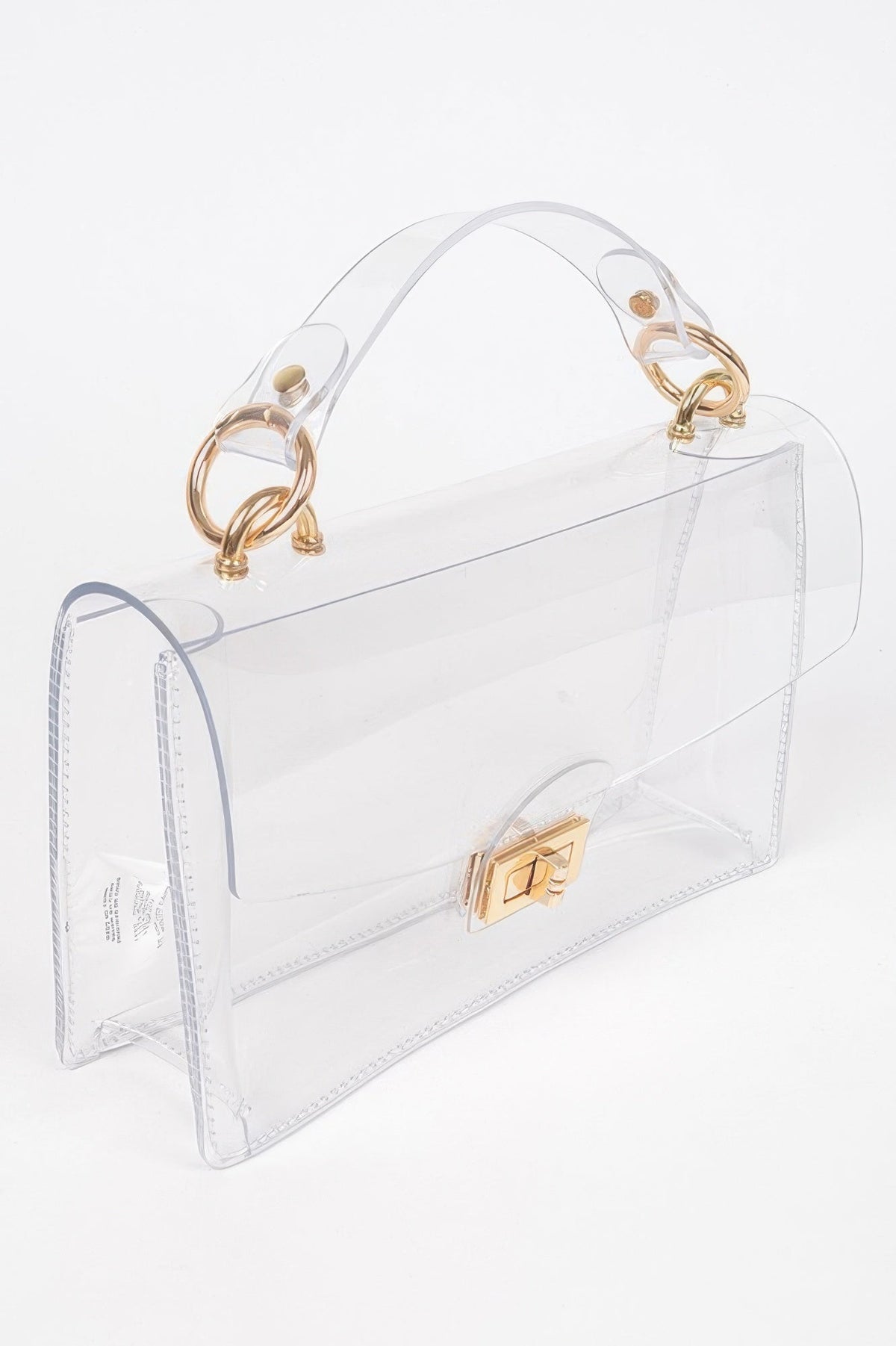 Mantova Studded Clear Flap Bag