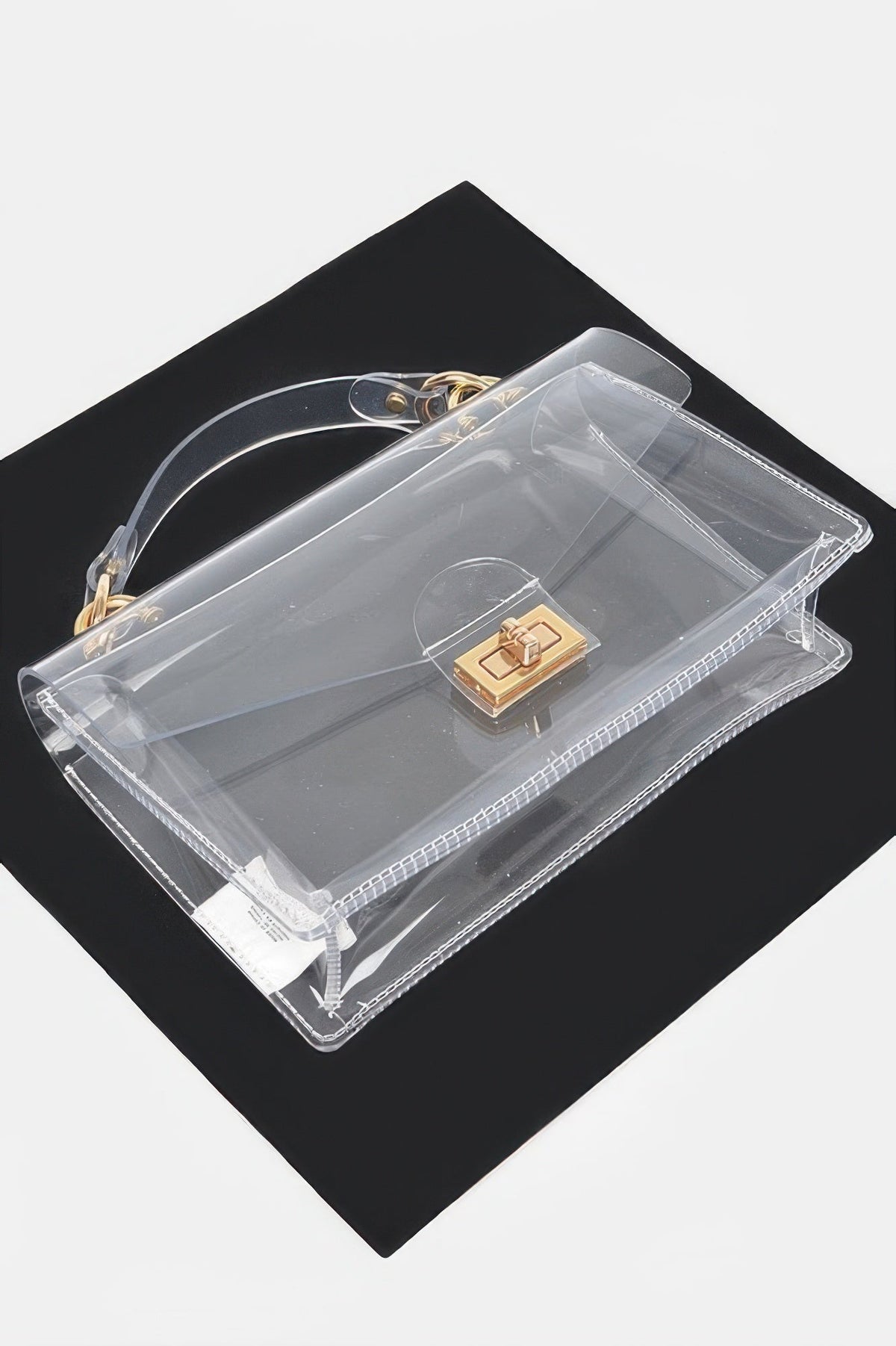 Mantova Studded Clear Flap Bag