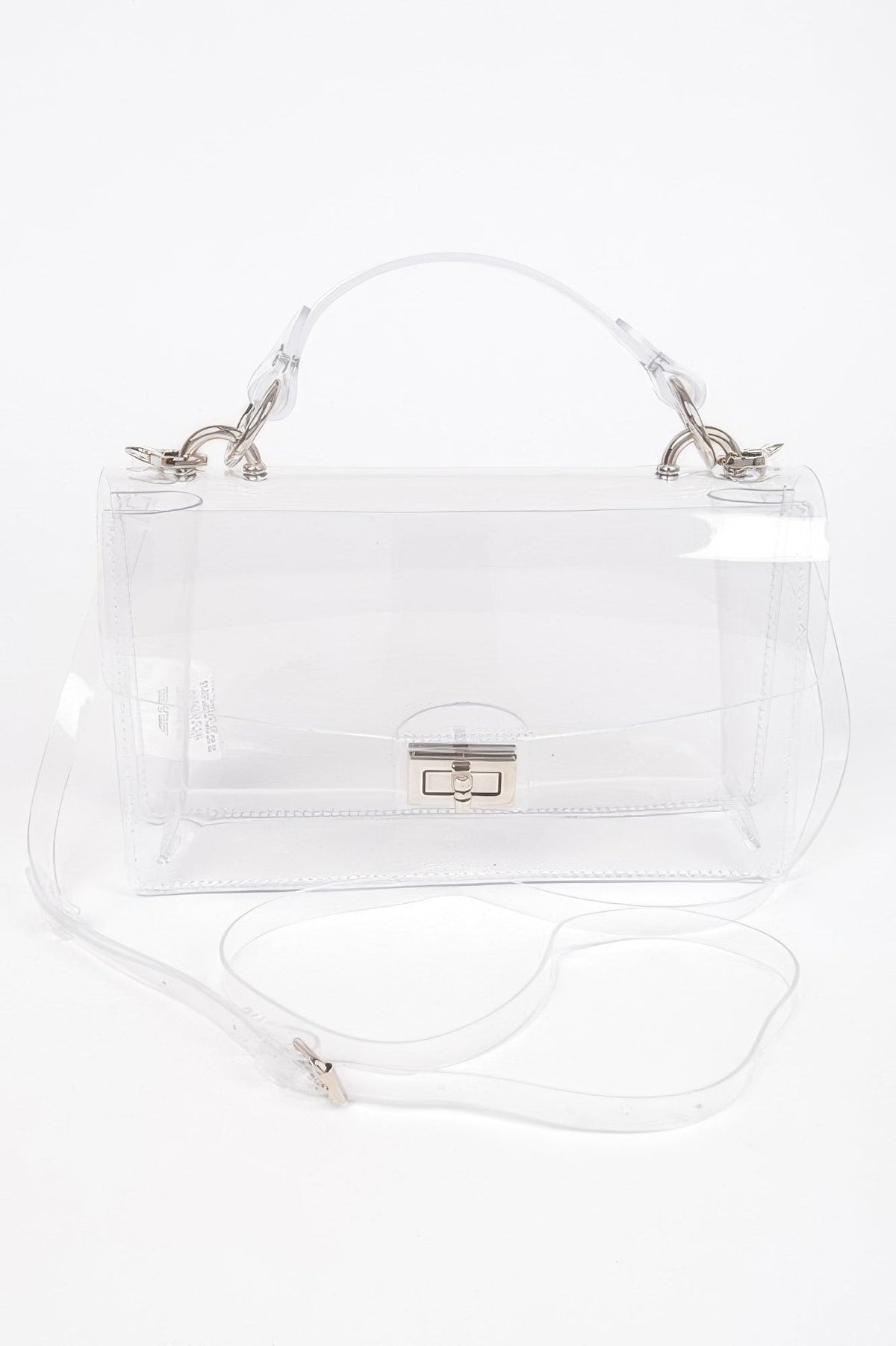 Mantova Studded Clear Flap Bag