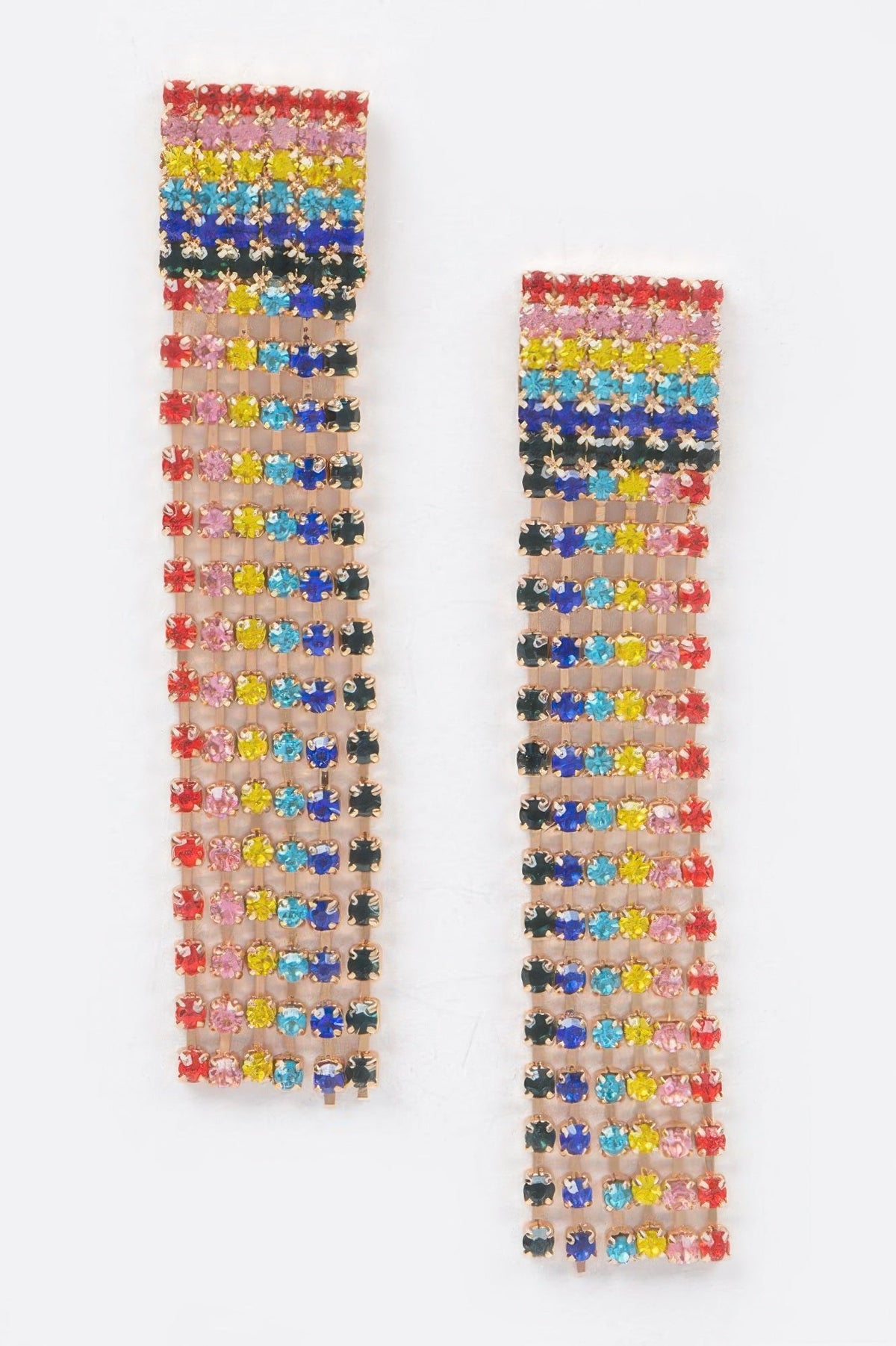 Bastille Rainbow Rhinestone Drop Earrings