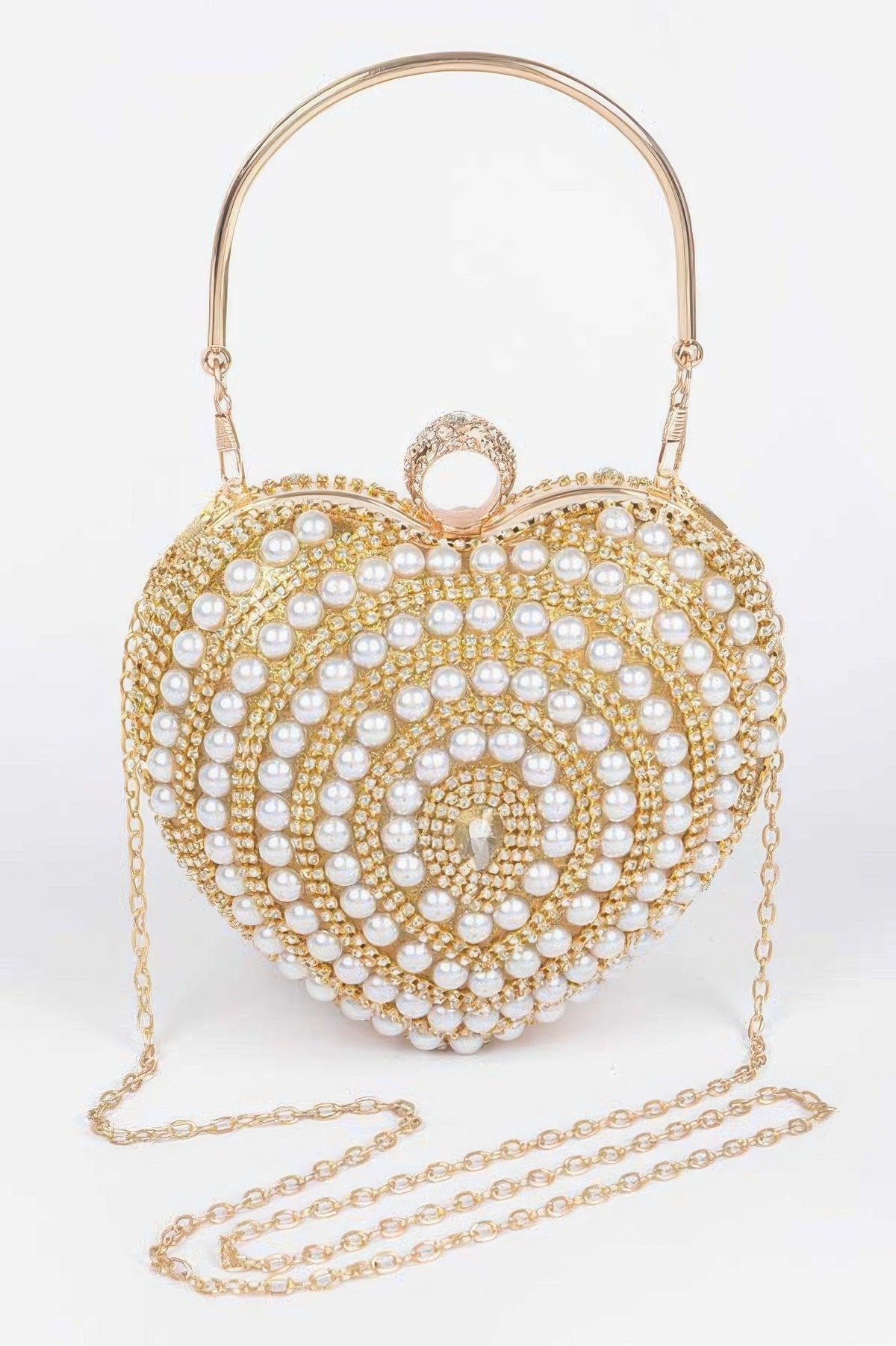 Montmartre Rhinestone Heart Clutch