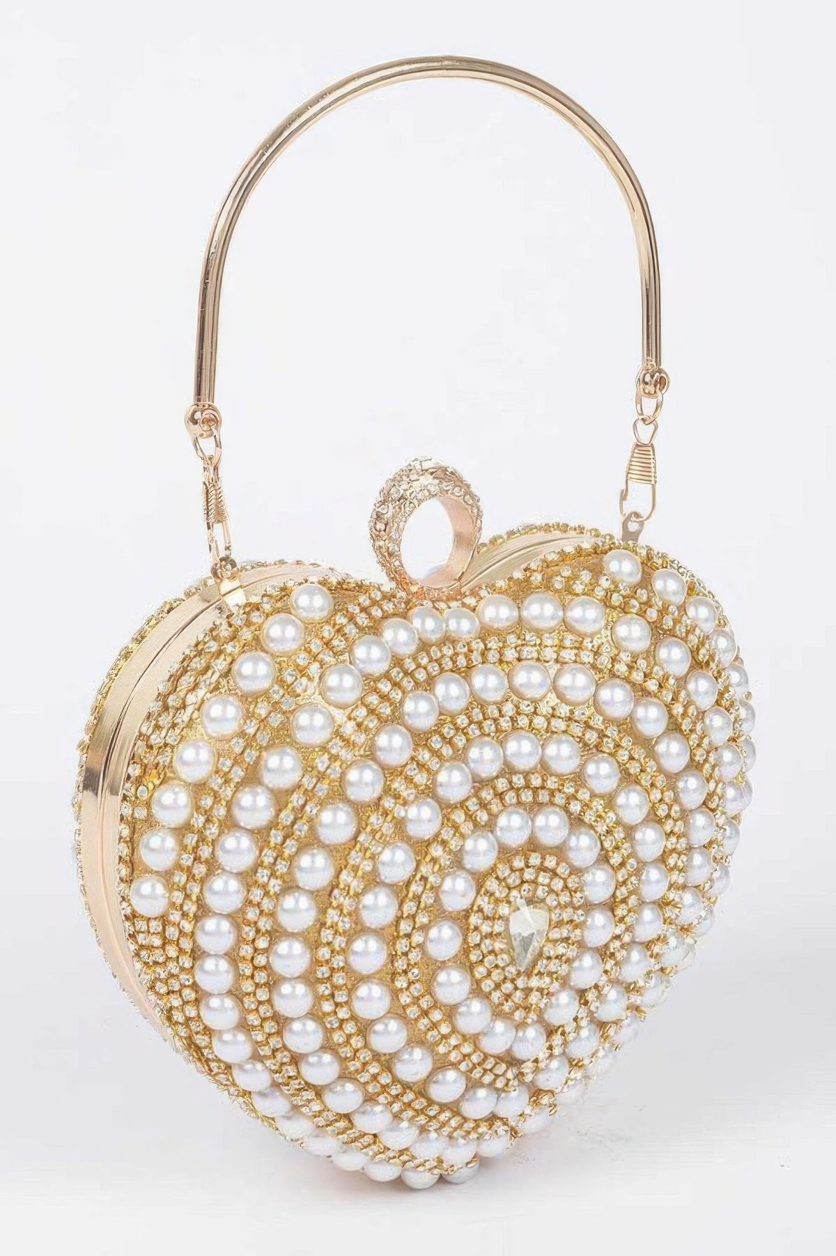 Montmartre Rhinestone Heart Clutch