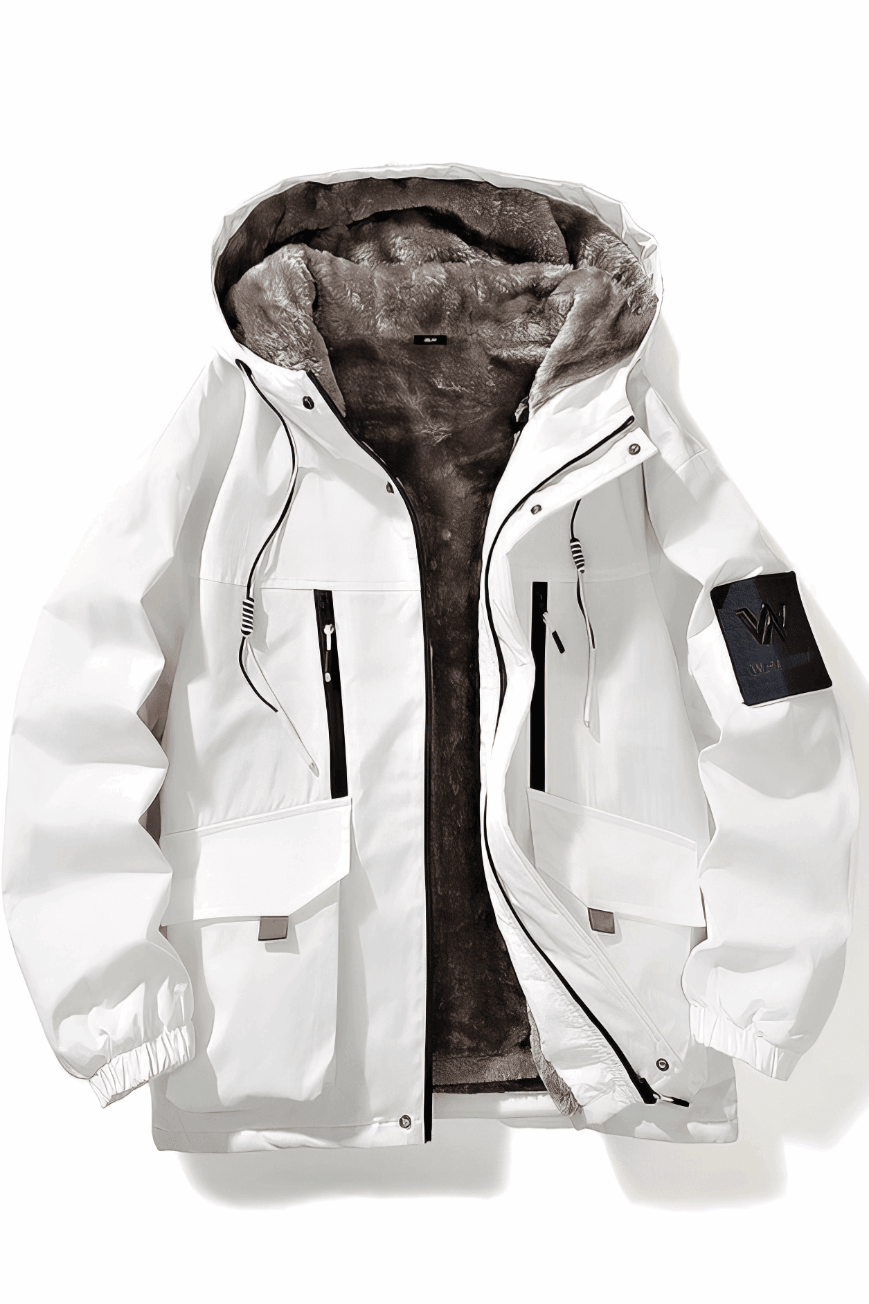 Winter Work Jacket for Men – Hooded, Warm, Fleece Lined
