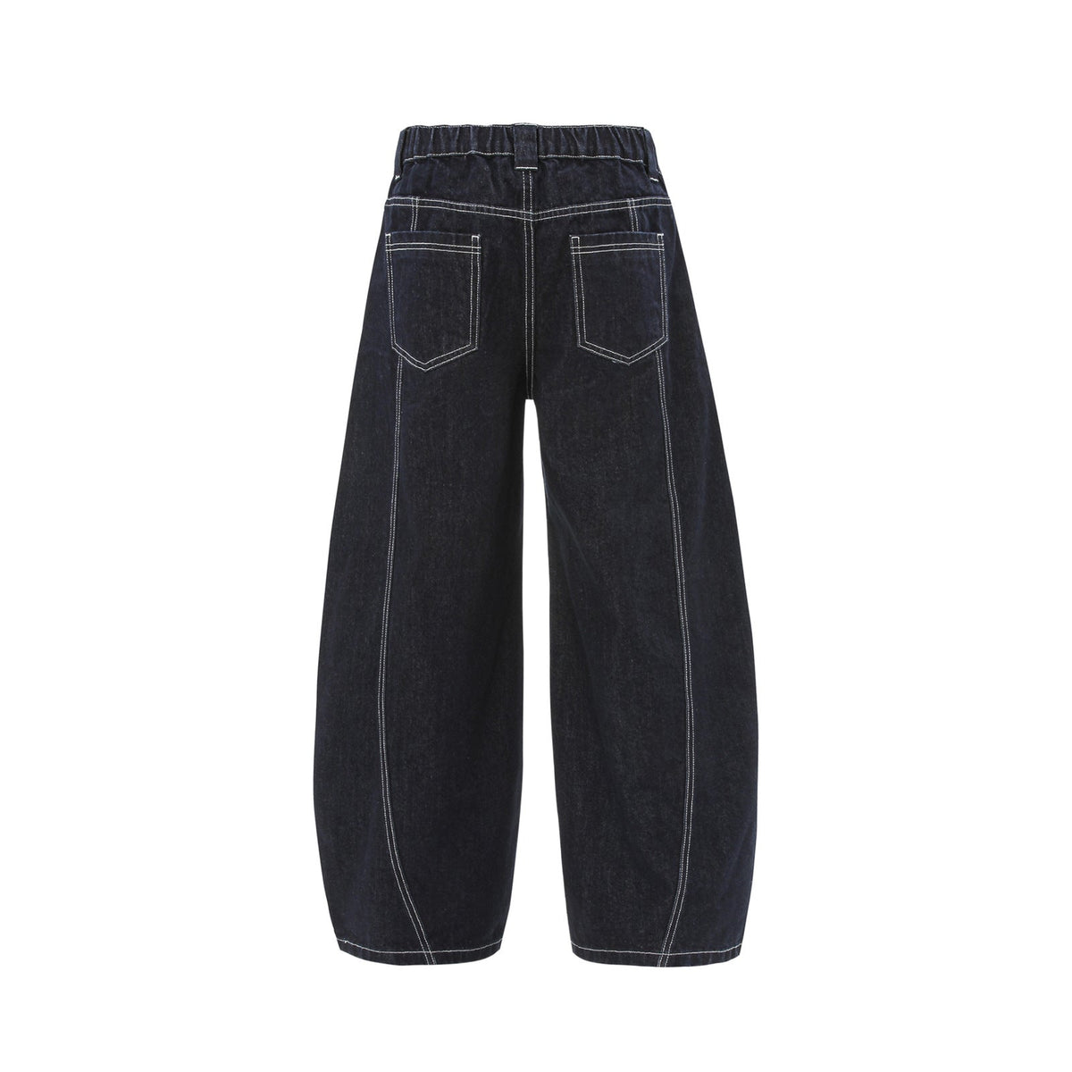 Harlem Contrast-Stitch Barrel Jeans