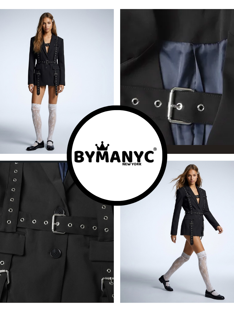 Noir Buckle Hardware Blazer