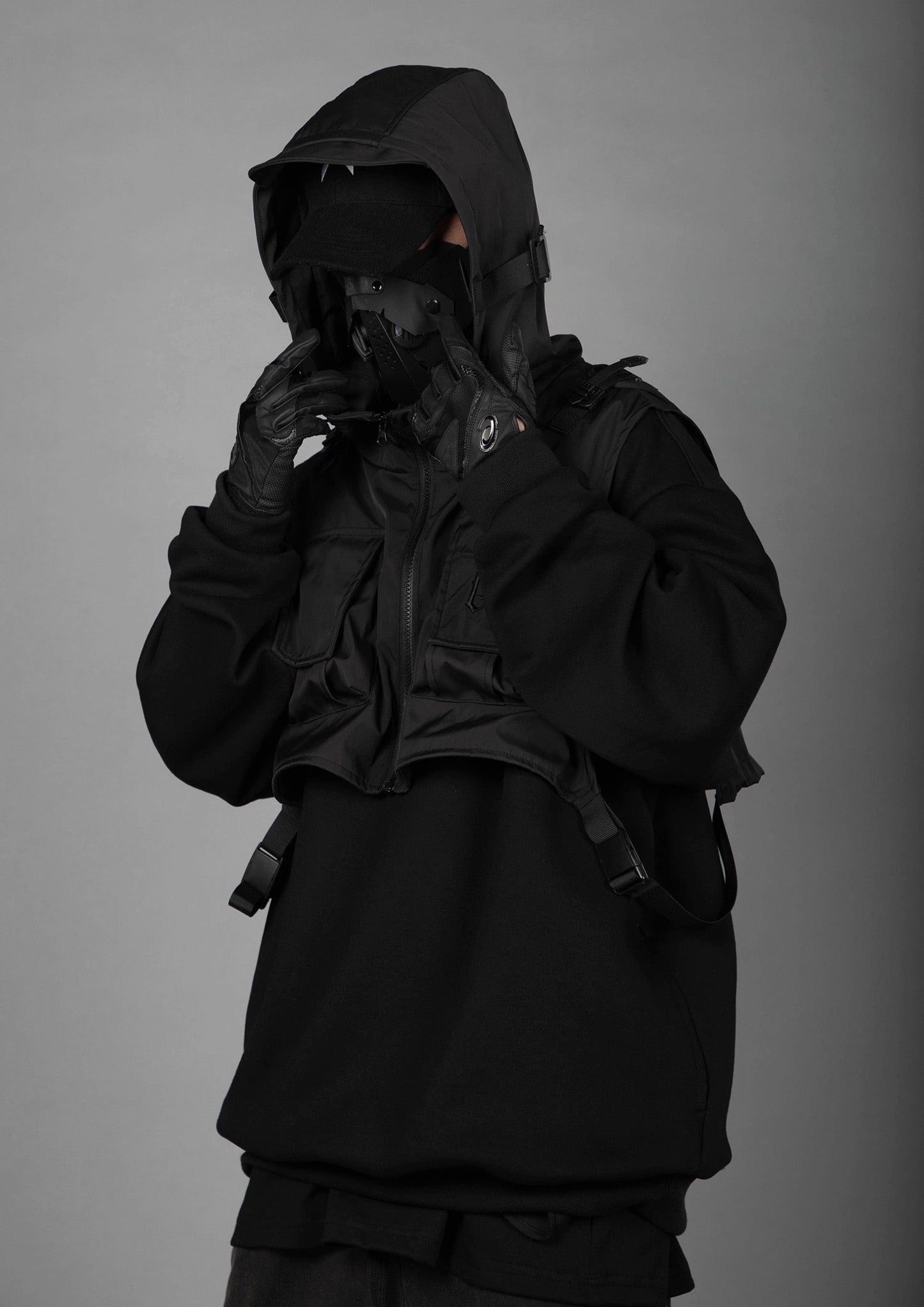 HiH34 Black Tech Guard Hoodie