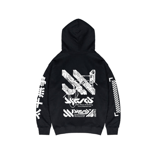 Sudadera con capucha gráfica cibernética de Detroit