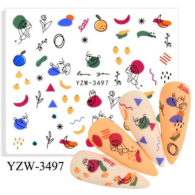 Kawaii Fruit Water Transfer Nail Stickers