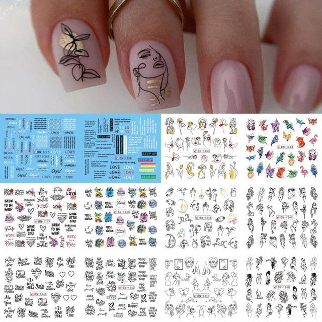 Kawaii Fruit Water Transfer Nail Stickers