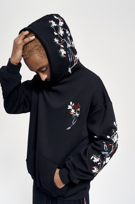 KH9083 Flowers Embroidery Hoodie