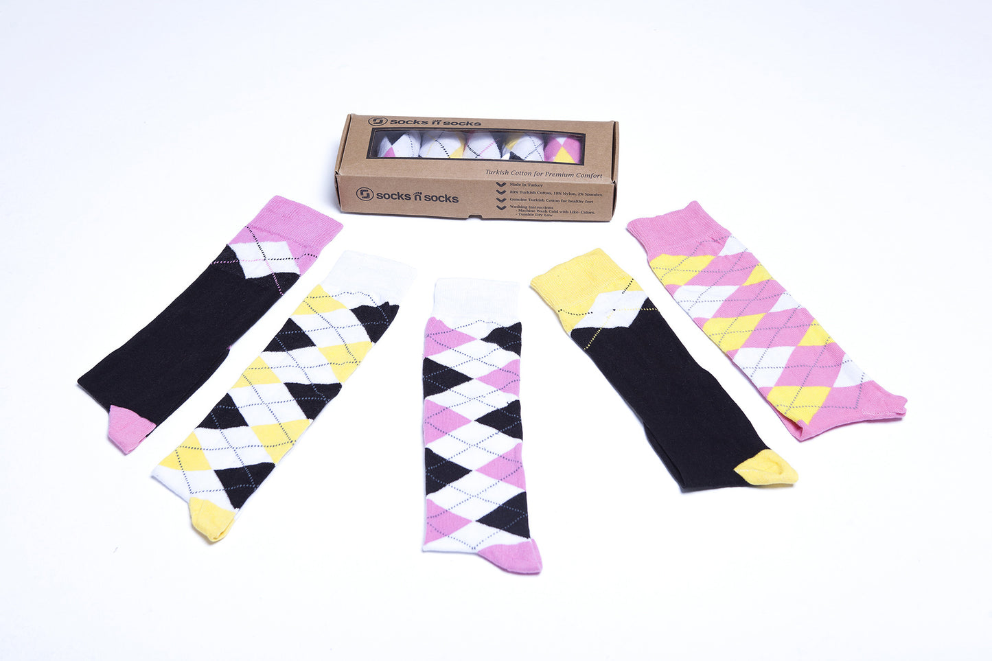 Women's Mixed & Match Argyle Knee High Socks Set