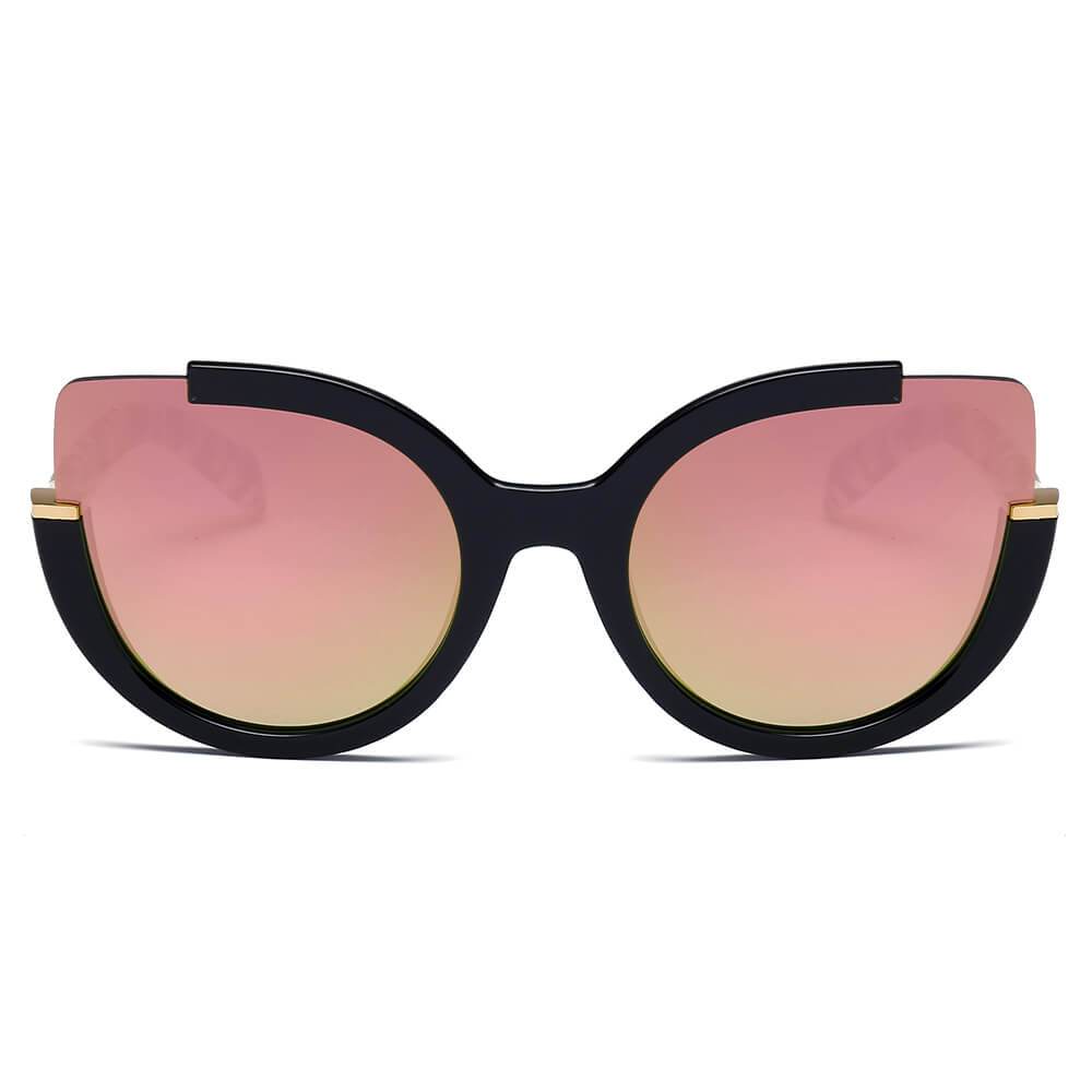 LENOX | Women Cut Out Round Cat Eye Fashion Style Vogue Sunglasses