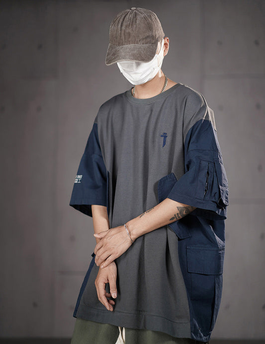 HiT38 Double Patchwork I-Tech Tee