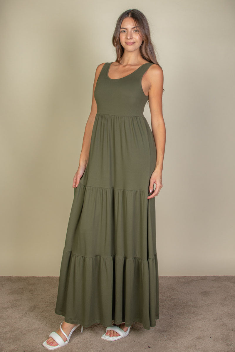 Solid Layered Hem Dress (CAPELLA)