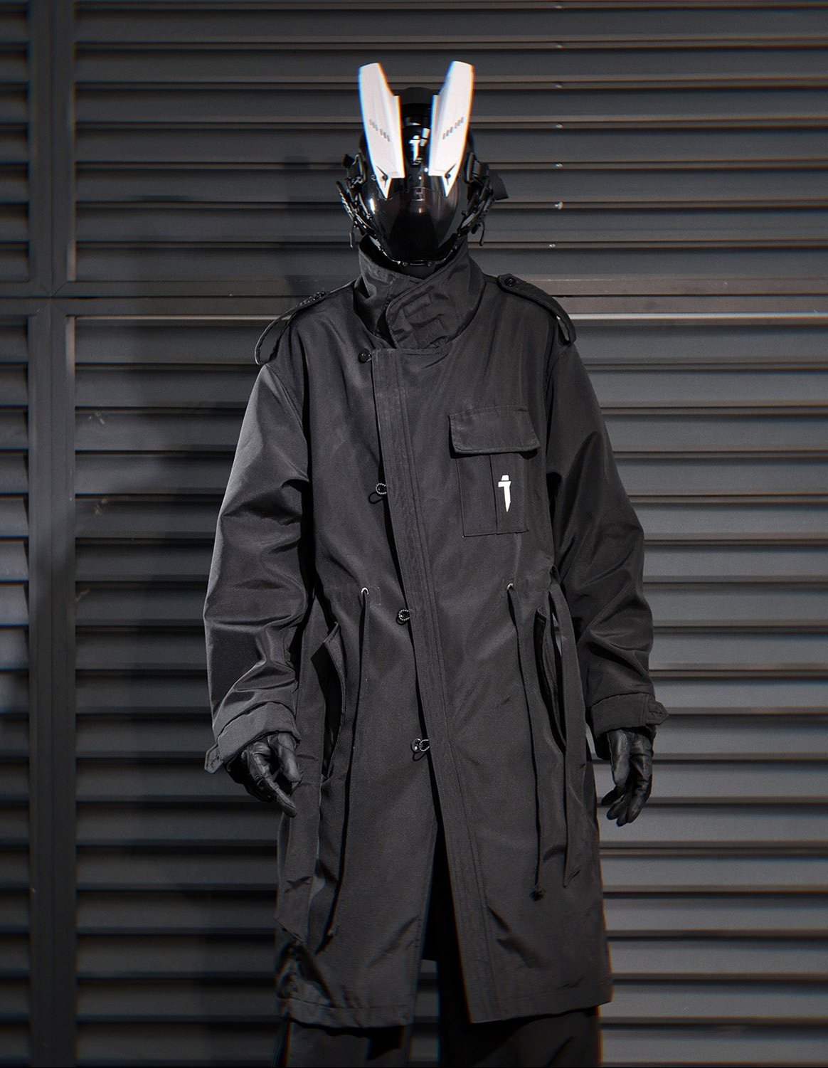 HiJ38 I-Tech Anorak Trench Coat