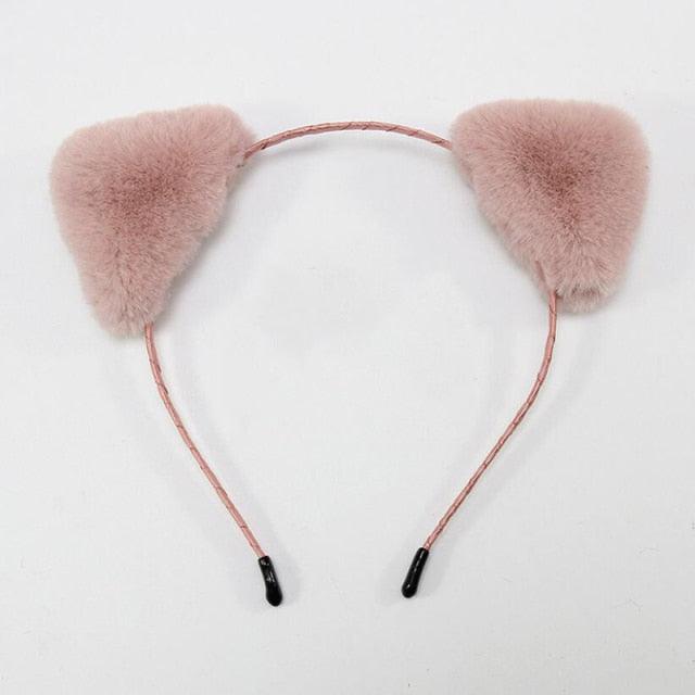 Plush Cotton Cat Ears Headband