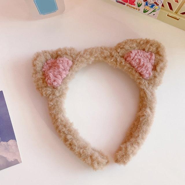Plush Cotton Cat Ears Headband