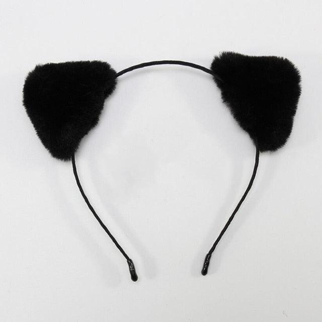 Plush Cotton Cat Ears Headband