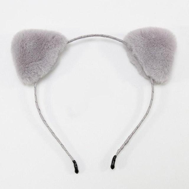 Plush Cotton Cat Ears Headband