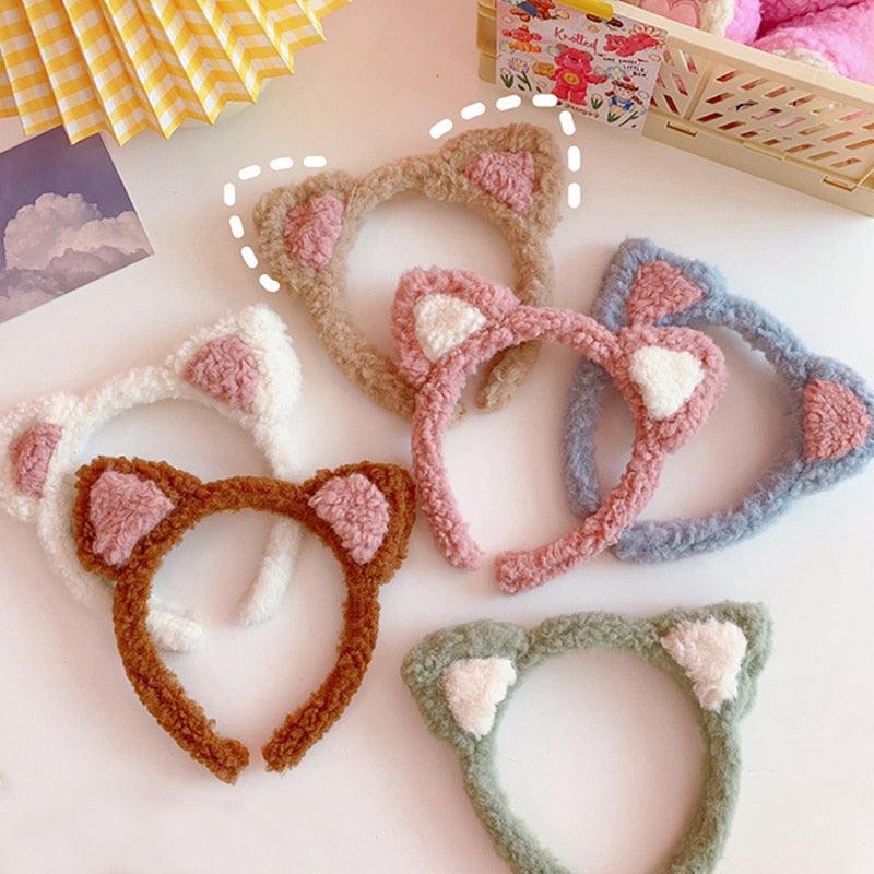 Plush Cotton Cat Ears Headband