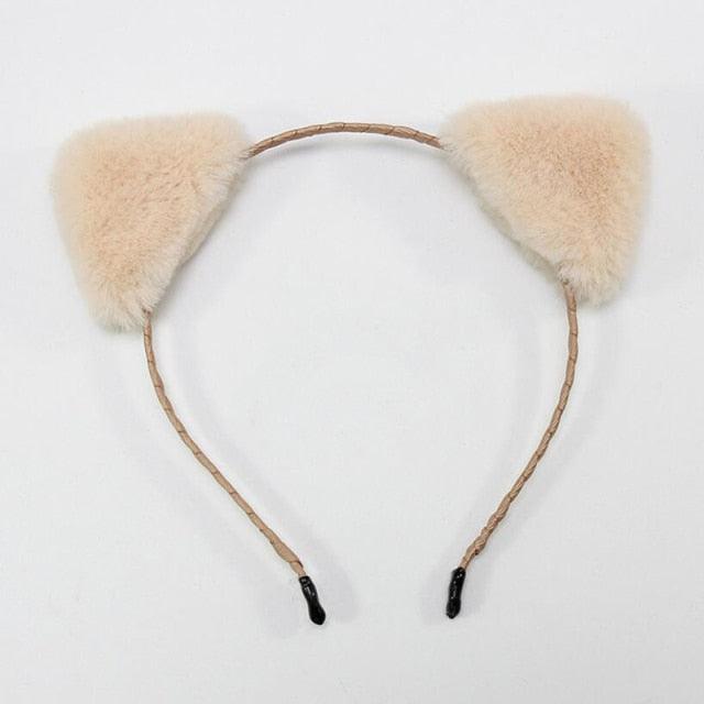 Plush Cotton Cat Ears Headband