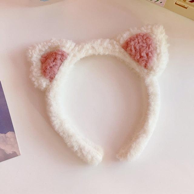 Plush Cotton Cat Ears Headband