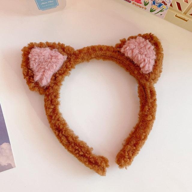 Plush Cotton Cat Ears Headband