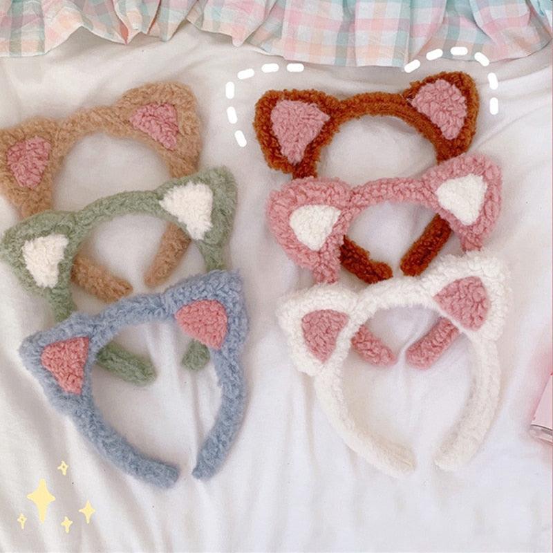Plush Cotton Cat Ears Headband