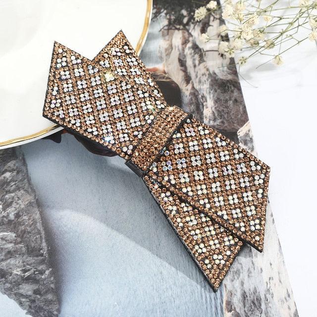 Crystal Bow Hair Clips