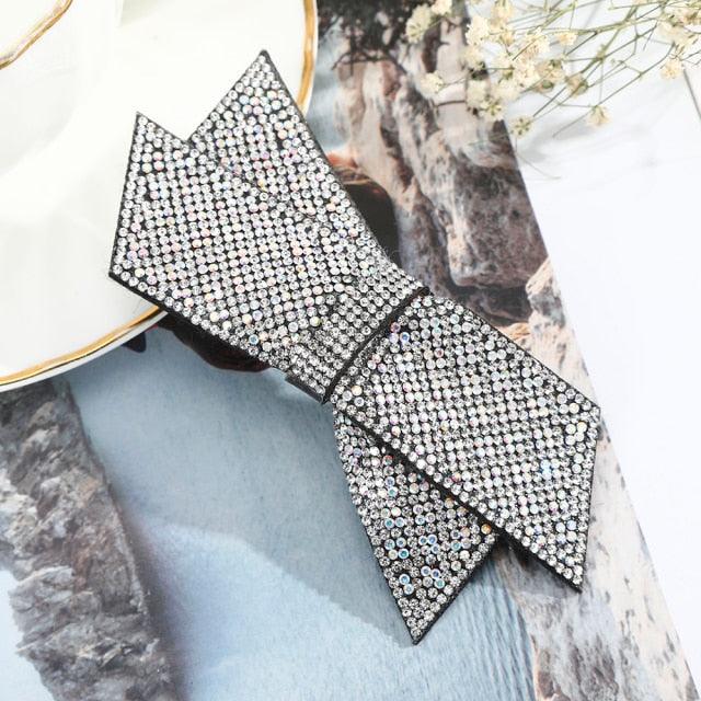 Crystal Bow Hair Clips