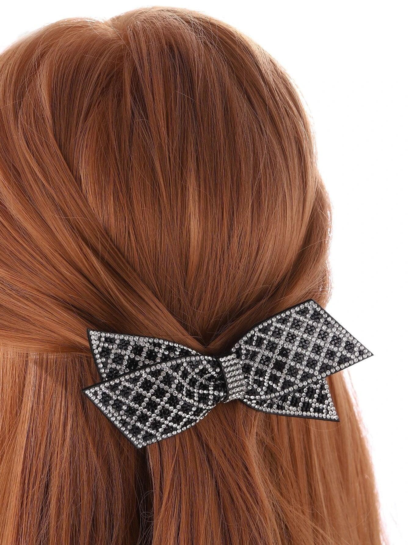 Crystal Bow Hair Clips