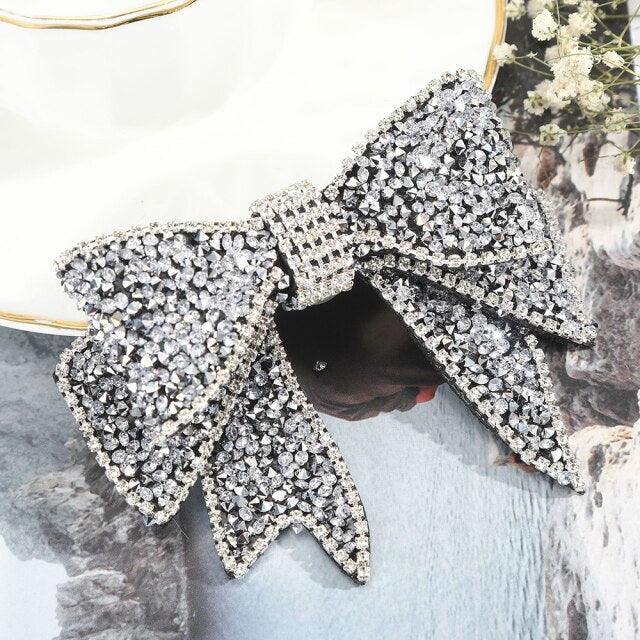 Crystal Bow Hair Clips