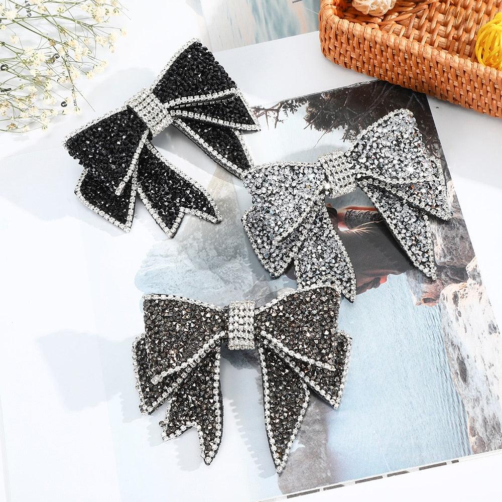 Crystal Bow Hair Clips