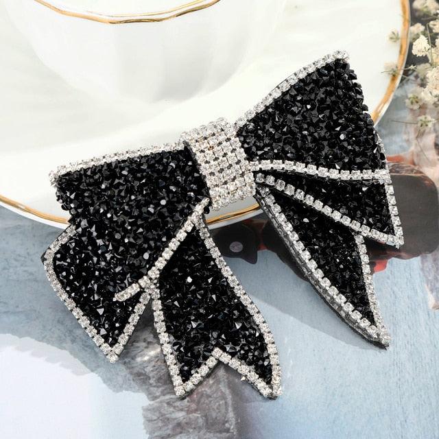 Crystal Bow Hair Clips
