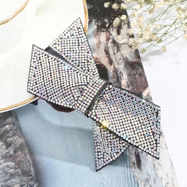 Crystal Bow Hair Clips